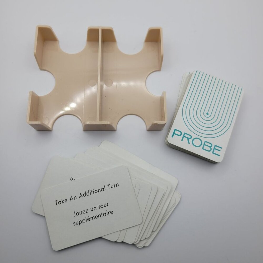1964 Probe Game Replacement White Cards Piece Set Plastic‎ Tray Holder Vintage